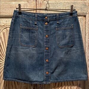 EUC Rag & Bone Blue Denim Mini Skirt